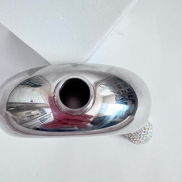 FLASK DRINK SMUGGLER STAINLESS STEEL SECERT BRACELET FASHION FLASK CRYSTAL LID - Picture 5 of 8